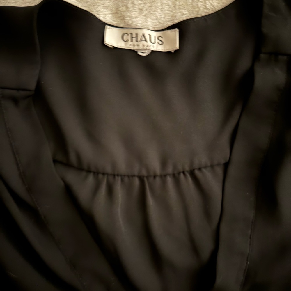 Chaus Black V-Neck Blouse